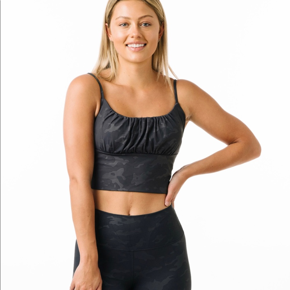 ZYIA Gray Battleship Camo Luxe Bra NWOT